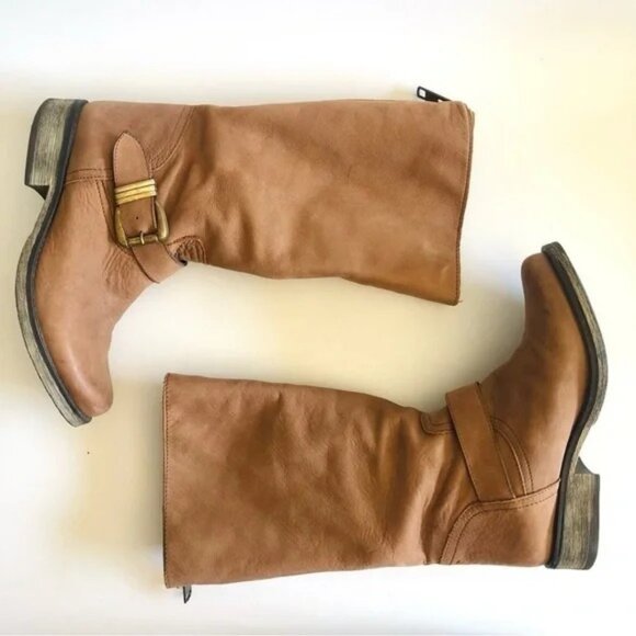 Steve Madden Fyzzle Cognac Moto Boots, size 7.5M π₯Ύ - Picture 7 of 15